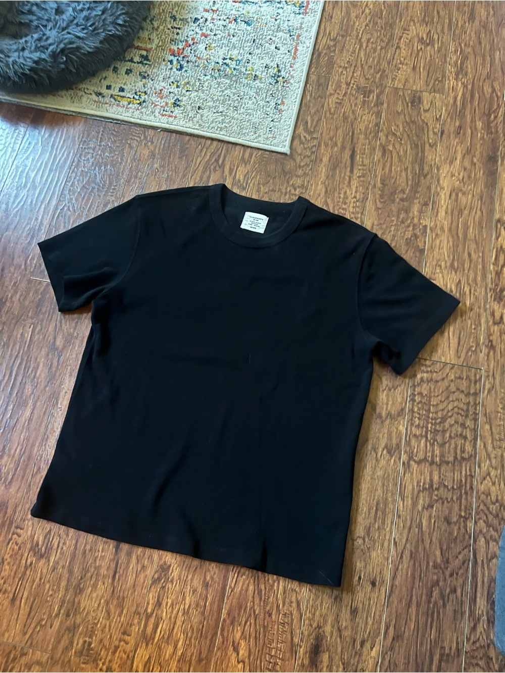 Buck Mason Field Spec Cotton Heavy Tee Shirt Black Men's Size Large